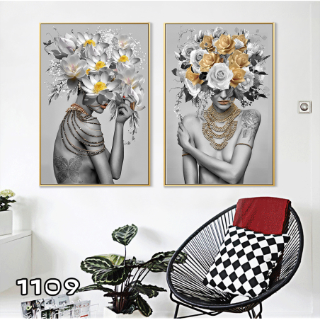 זוג תמונות ממוסגרות במבחר מידות דגם 1109