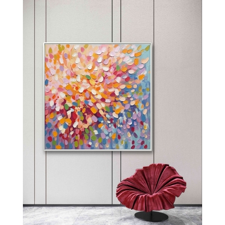 תמונת קנבס מרובעת על בד כותנה עשיר 