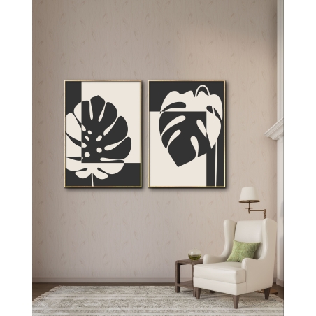 זוג תמונות בסגנון גיאומטרי מודרני 