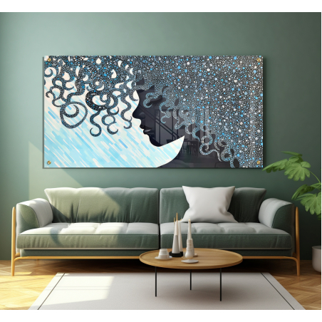 תמונת זכוכית או קנבס לסלון או למשרד עיצוב בלעדי דגם 16073