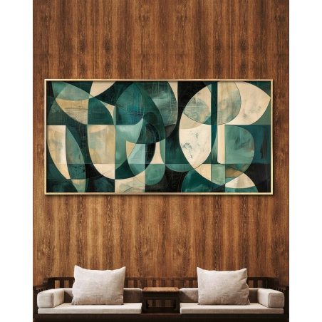 תמונת קנבס לסלון בסגנון גאומטרי 