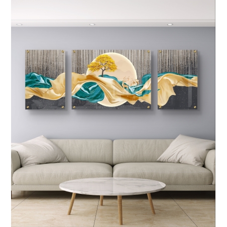 תמונת זכוכית מחולקת לשלשה 