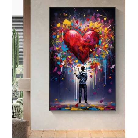 תמונת גרפיטי מיוחדת על קנבס או על זכוכית לבחירתכם דגם 2508314