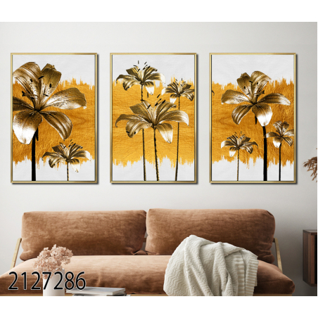 שלשה על קנבס כותנה!! מתוח וממוסגר לסלון או למשרד דגם 2127286