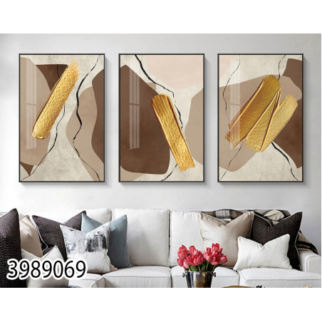שלשה על קנבס מתוח וממוסגר לחדר השינה או לסלון דגם 3989069