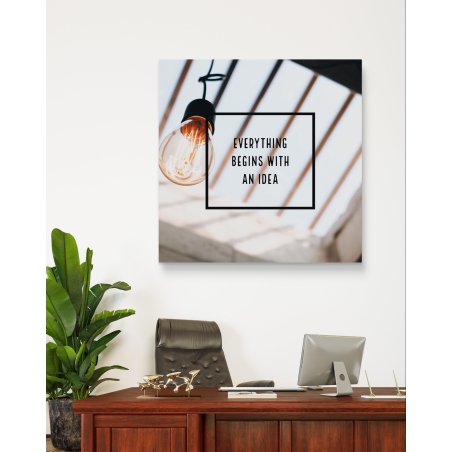 תמונת קנבס השראה ומוטיבציה למשרד מרובעת 