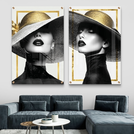 זוג תמונות זכוכית 