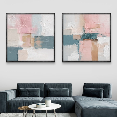 תמונת קנבס זוגית מרובעת 