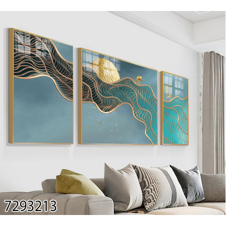 תמונה מחולקת לסלון בעיצוב מופשט מודרני דגם 7293213