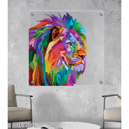 תמונת זכוכית עם רקע שקוף לסלון למשרד או לחדר עבודה דגם 1690745