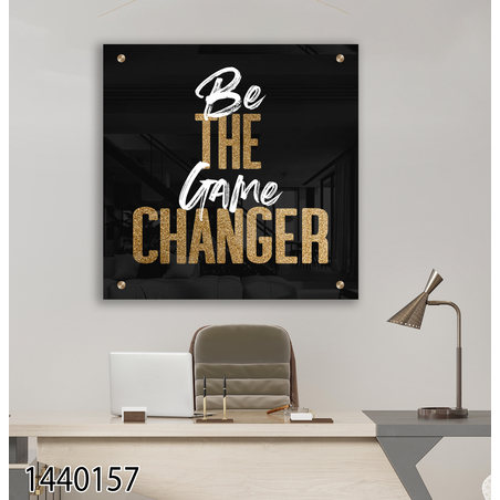 תמונת מוטיבציה מזכוכית מרובעת למשרד או לחדר עבודה דגם 1440157