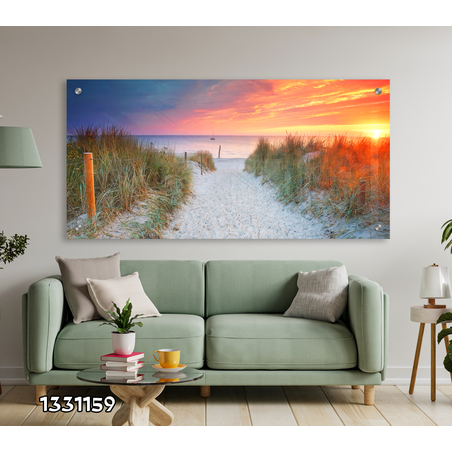 תמונת נוף - למשרד או לסלון מודפסת על זכוכית דגם 1331159