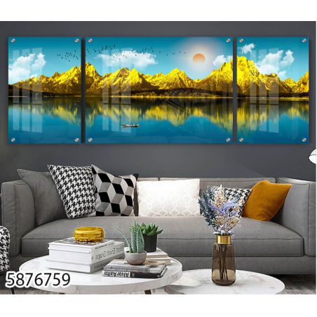 תמונה מחולקת לסלון מודפסת על זכוכית דגם 5876759