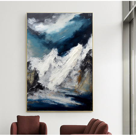 תמונה לסלון או למשרד מודפסת על קנבס כותנה אבסטרקט-מודרני דגם 3202108