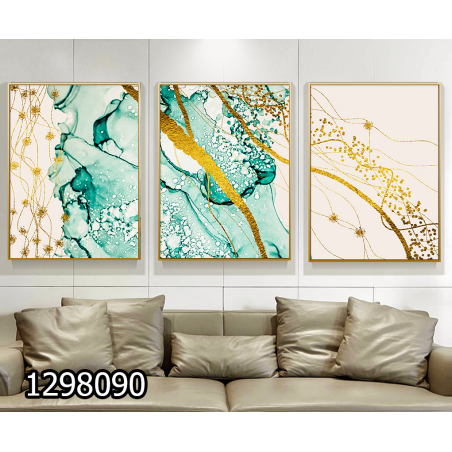 שלשה על קנבס כותנה!! מתוח וממוסגר לסלון או למשרד דגם 1298090
