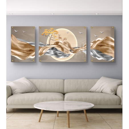 תמונת זכוכית מחולקת לשלשה 