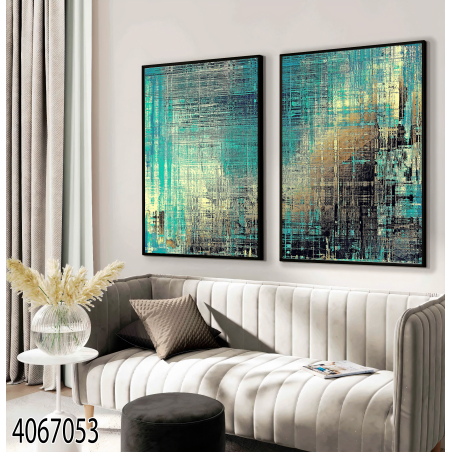 זוג תמונות על קנבס בבחירת המעצבת לסלון למשרד או לחדר השינה דגם 4067053