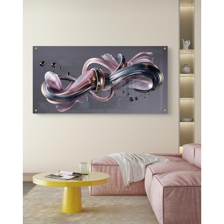 תמונת הדפסה על זכוכית תלת מימדית לסלון 