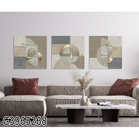 שלישיית תמונות מקורית מודפסת ישירות על זכוכית דגם-G3965268