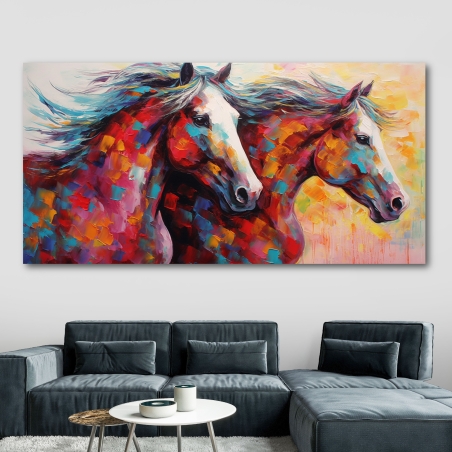 תמונת קנבס צבעונית בסגנון בעלי חיים 