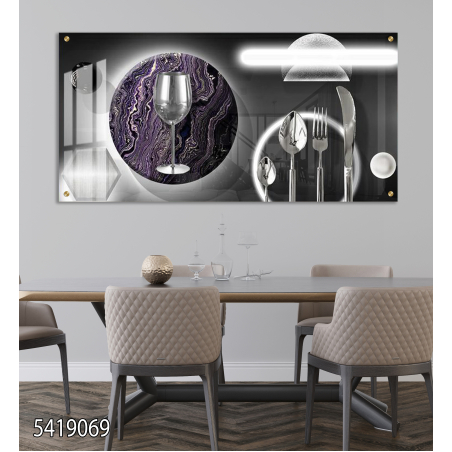 תמונה מיוחדת תלת מימד למטבח\פינת אוכל בהדפסה ישירה על זכוכית דגם-5419069