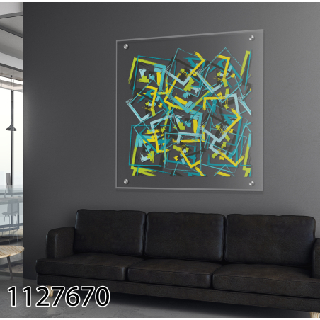 תמונת זכוכית עם רקע שקוף לסלון למשרד או לחדר עבודה דגם 1127670