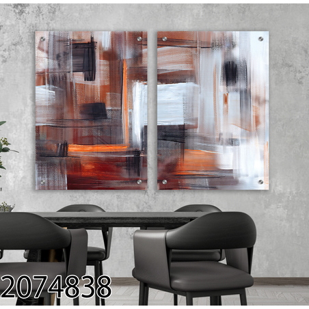 זוג תמונות  בהדפסה ישירה על זכוכית דגם 2074838