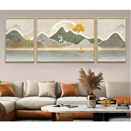 תמונת קנבס מחולקת לסלון/חדר שינה 