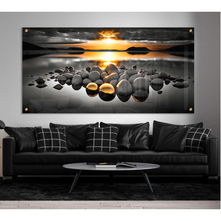 תמונת נוף מדהימה בהדפסה ישירה על זכוכית דגם-700203