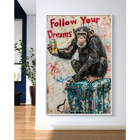 תמונת קנבס בסגנון גרפיטי ופופ ארט 