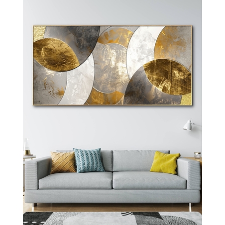 תמונת קנבס לסלון בסגנון גאומטרי 