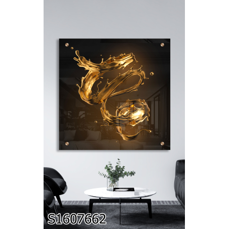 תמונת זכוכית מרובעת תלת מימד דגם S1607662