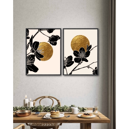 זוג תמונות על קנבס לפינת אוכל 