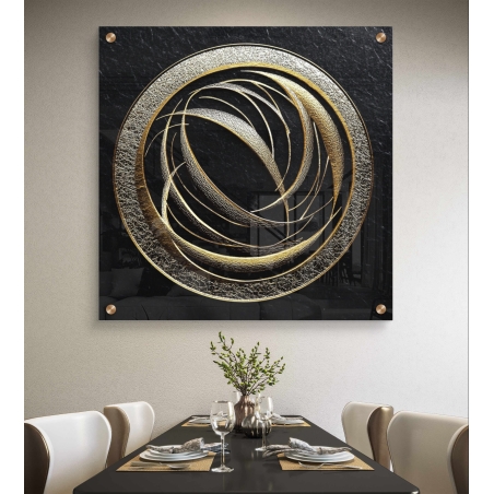 תמונת זכוכית מרובעת לסלון/פינת אוכל 