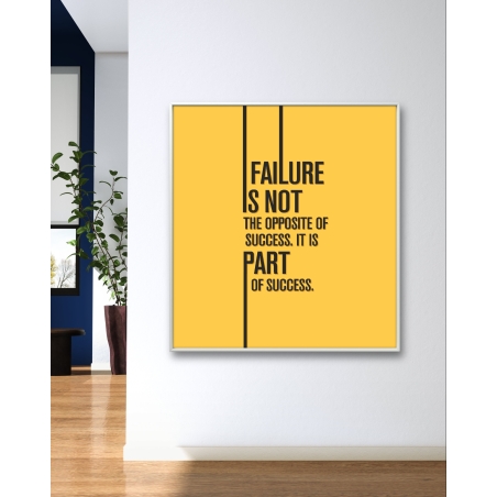 תמונת קנבס השראה ומוטבציה למשרד מרובעת בצבע צהוב דגם - D20004