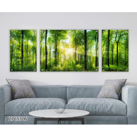 תמונה מחולקת לסלון מודפסת על זכוכית דגם 2765306