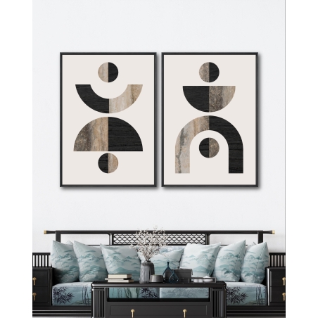 זוג תמונות בסגנון גאומטרי 