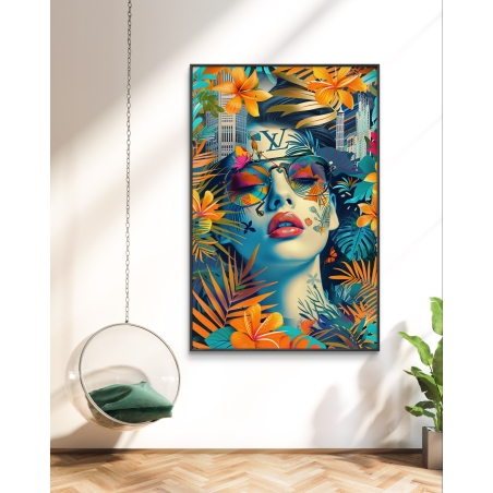 תמונת קנבס לסלון בסגנון דמויות 