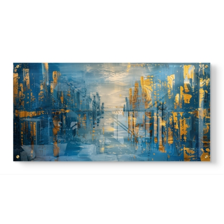 תמונת זכוכית לסלון בסגנון אבסטרקט 