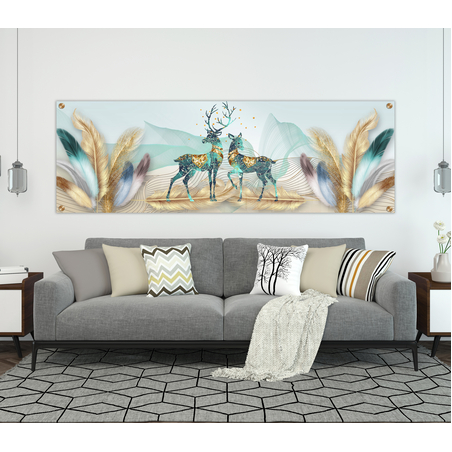 תמונת זכוכית  פנורמית מיוחדת לסלון לפינת אוכל או למשרד  דגם-G4022915