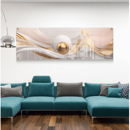 תמונת זכוכית תלת מימד פנורמית מיוחדת לסלון דגם-145803