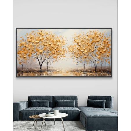 תמונת קנבס לסלון בסגנון עצים 