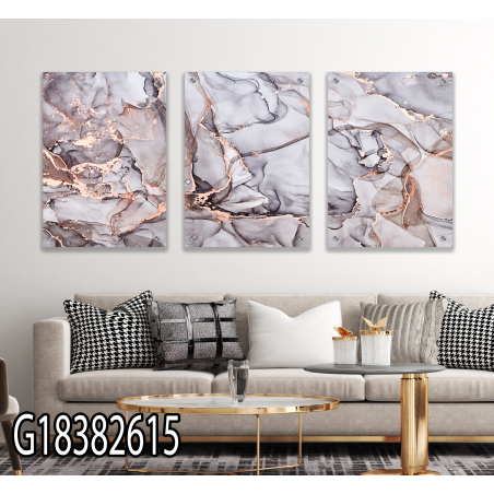 שלישיית תמונות לסלון מודפסות על זכוכית דגם G18382615