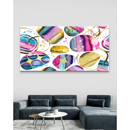 תמונת קנבס לסלון בסגנון גאומטרי 