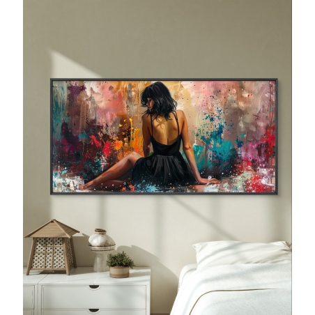 תמונה מודפסת על קנבס בסגנון רומנטי 