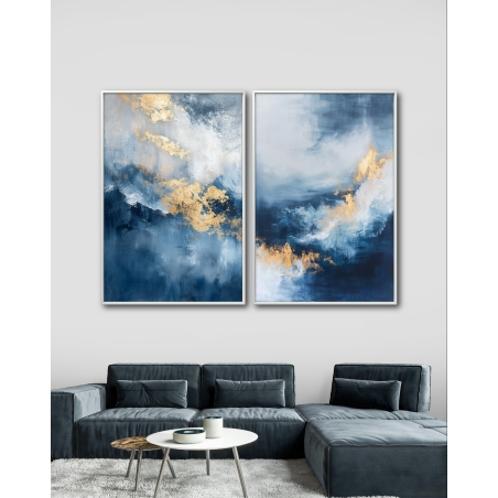 זוג תמונות על בד כותנה 