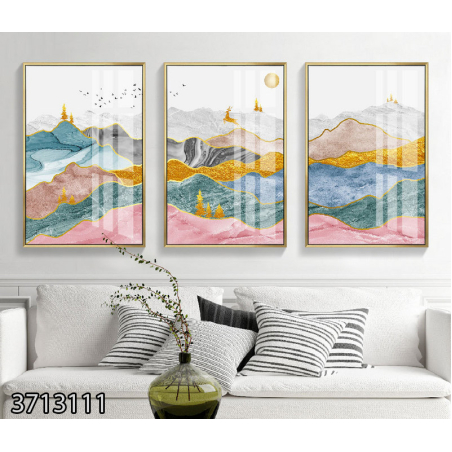 שלשה על קנבס מתוח וממוסגר לחדר השינה או לסלון דגם 3713111