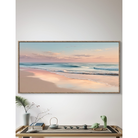 תמונת נוף ים יוקרתית לסלון בעיצוב מרגיע