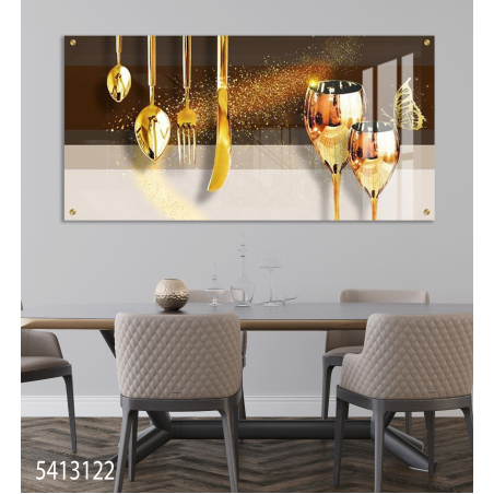 תמונה מיוחדת תלת מימד למטבח\פינת אוכל בהדפסה ישירה על זכוכית דגם-5413122