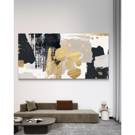 תמונת קנבס לסלון בסגנון אבסטרקט גאומטרי 